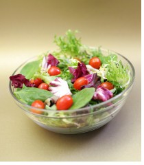 vegetable salad in a glass bowl